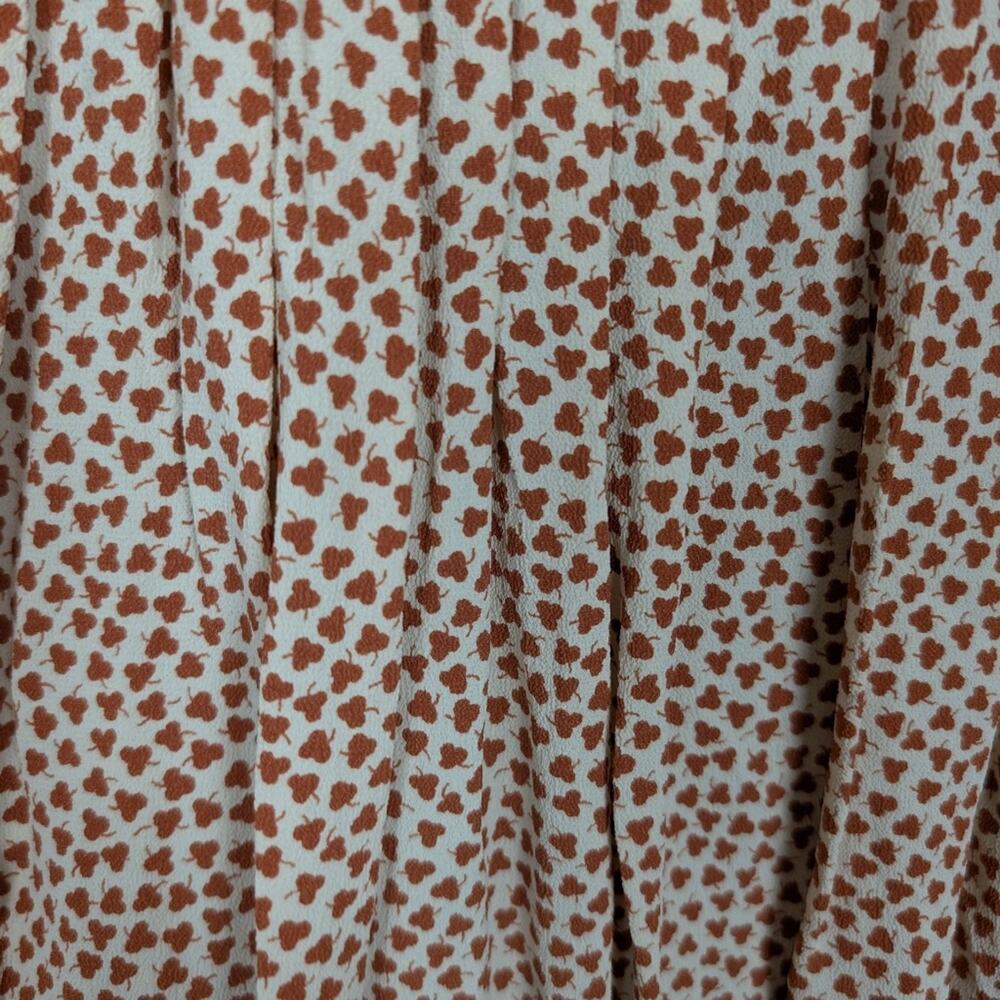 Vintage Saks Fifth Avenue Floral Pleated Midi Dress Size M - Picture 7 of 8